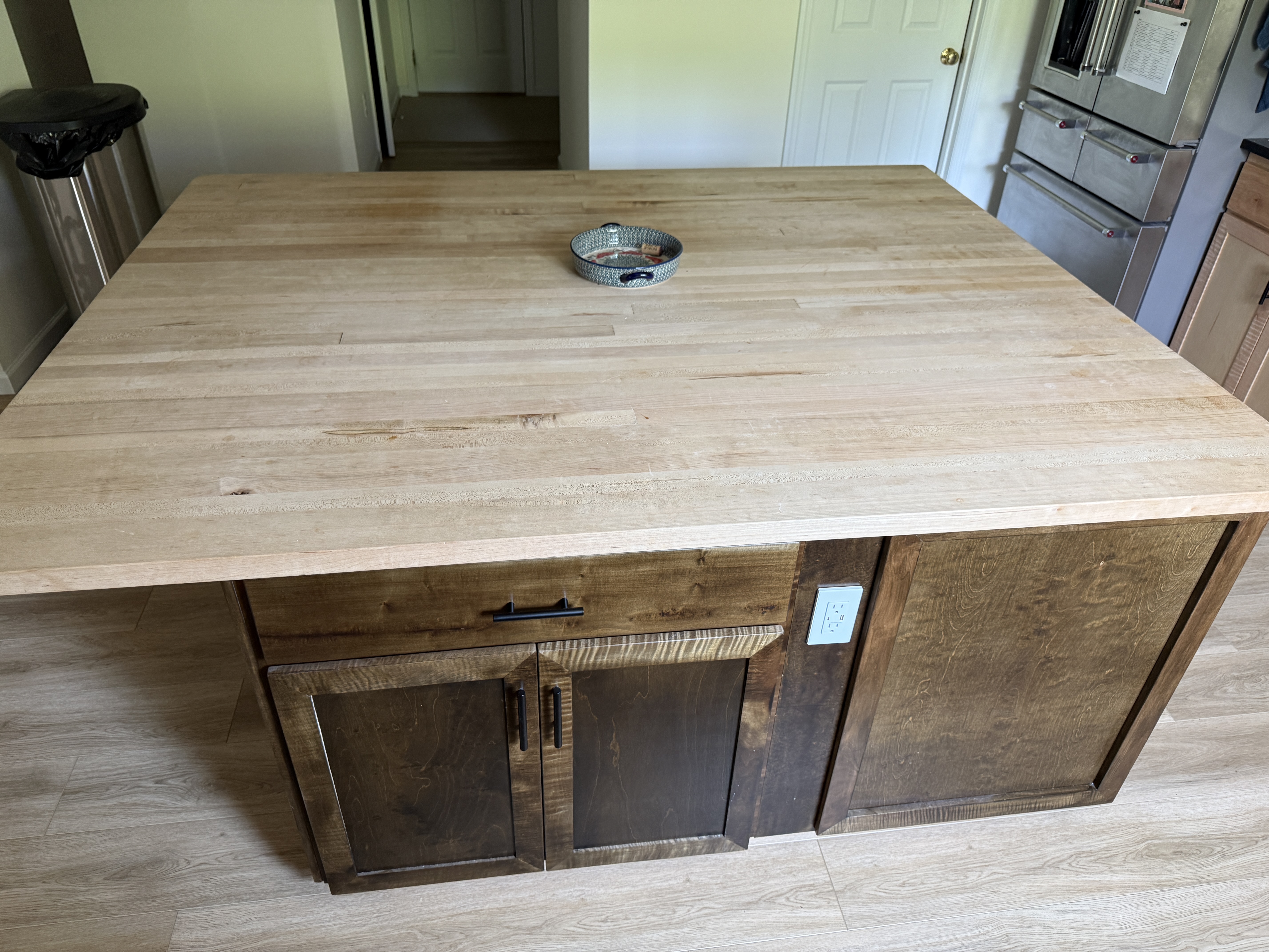 Shadow Point island with maple worktop